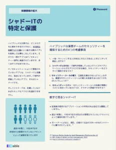 保護領域の拡大:シャドーITの特定と保護